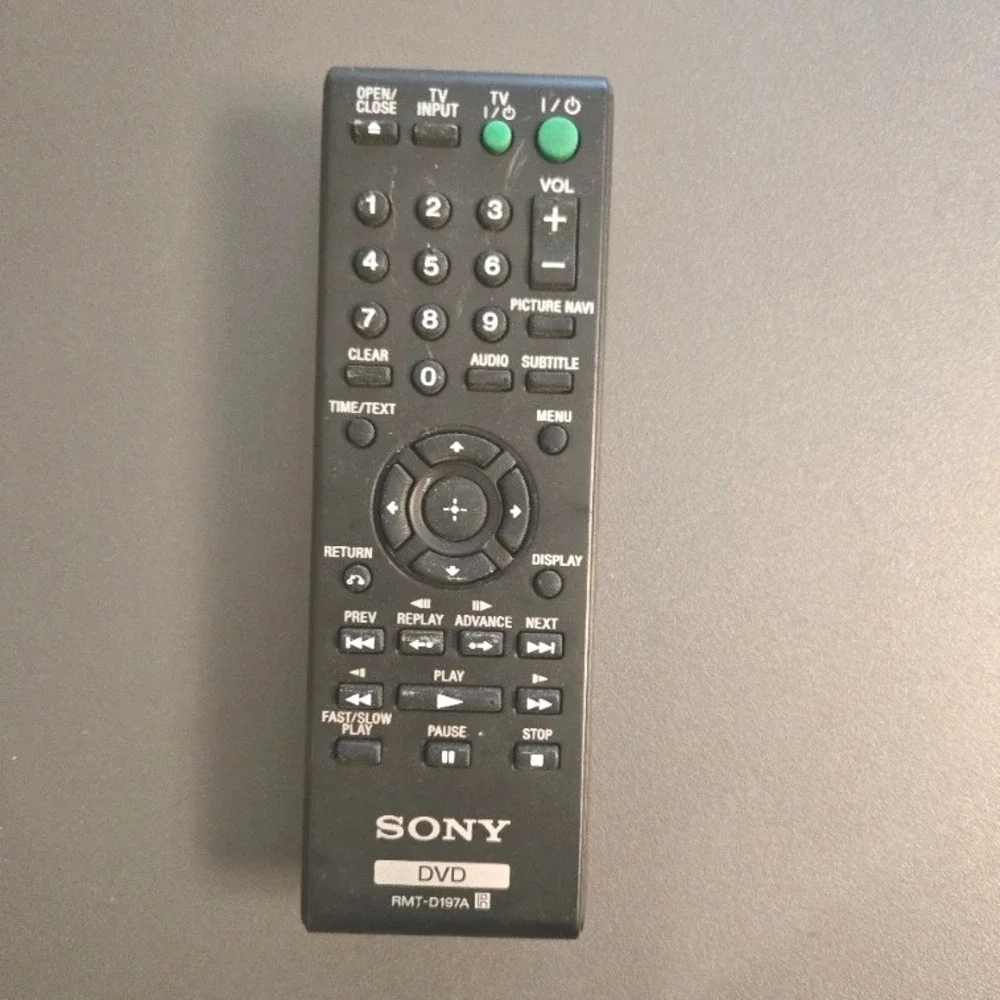 Sony RMT-D197A DVD Player Remote Control Black Replacement Controller IR